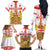 Personalised Georgia Independence Day Family Matching Off The Shoulder Long Sleeve Dress and Hawaiian Shirt Sameba Cathedral Borjgali Folk Pattern