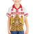 Personalised Georgia Independence Day Family Matching Off The Shoulder Long Sleeve Dress and Hawaiian Shirt Sameba Cathedral Borjgali Folk Pattern