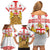 Personalised Georgia Independence Day Family Matching Off Shoulder Short Dress and Hawaiian Shirt Sameba Cathedral Borjgali Folk Pattern
