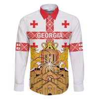 Personalised Georgia Independence Day Family Matching Puletasi and Hawaiian Shirt Sameba Cathedral Borjgali Folk Pattern