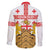Personalised Georgia Independence Day Family Matching Puletasi and Hawaiian Shirt Sameba Cathedral Borjgali Folk Pattern