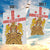 Personalised Georgia Independence Day Garden Flag Sameba Cathedral Borjgali Folk Pattern