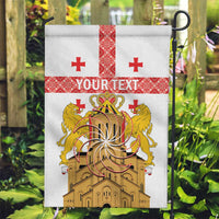 Personalised Georgia Independence Day Garden Flag Sameba Cathedral Borjgali Folk Pattern