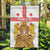 Personalised Georgia Independence Day Garden Flag Sameba Cathedral Borjgali Folk Pattern