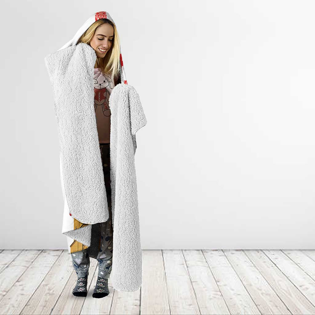 Personalised Georgia Independence Day Hooded Blanket Sameba Cathedral Borjgali Folk Pattern