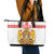 Personalised Georgia Independence Day Leather Tote Bag Sameba Cathedral Borjgali Folk Pattern
