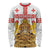 Personalised Georgia Independence Day Long Sleeve Shirt Sameba Cathedral Borjgali Folk Pattern