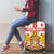 Personalised Georgia Independence Day Luggage Cover Sameba Cathedral Borjgali Folk Pattern