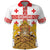Personalised Georgia Independence Day Polo Shirt Sameba Cathedral Borjgali Folk Pattern