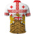 Personalised Georgia Independence Day Polo Shirt Sameba Cathedral Borjgali Folk Pattern