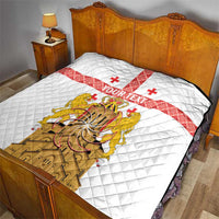 Personalised Georgia Independence Day Quilt Sameba Cathedral Borjgali Folk Pattern
