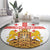 Personalised Georgia Independence Day Round Carpet Sameba Cathedral Borjgali Folk Pattern