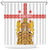 Personalised Georgia Independence Day Shower Curtain Sameba Cathedral Borjgali Folk Pattern