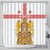 Personalised Georgia Independence Day Shower Curtain Sameba Cathedral Borjgali Folk Pattern