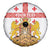 Personalised Georgia Independence Day Spare Tire Cover Sameba Cathedral Borjgali Folk Pattern