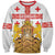 Personalised Georgia Independence Day Sweatshirt Sameba Cathedral Borjgali Folk Pattern
