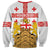 Personalised Georgia Independence Day Sweatshirt Sameba Cathedral Borjgali Folk Pattern