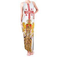 Personalised Georgia Independence Day Tank Maxi Dress Sameba Cathedral Borjgali Folk Pattern