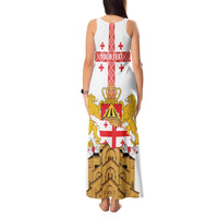 Personalised Georgia Independence Day Tank Maxi Dress Sameba Cathedral Borjgali Folk Pattern