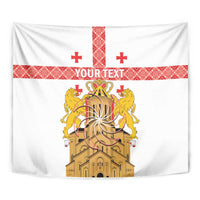 Personalised Georgia Independence Day Tapestry Sameba Cathedral Borjgali Folk Pattern