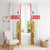Personalised Georgia Independence Day Window Curtain Sameba Cathedral Borjgali Folk Pattern