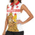 Personalised Georgia Independence Day Women Sleeveless Polo Shirt Sameba Cathedral Borjgali Folk Pattern