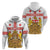 Personalised Georgia Independence Day Zip Hoodie Sameba Cathedral Borjgali Folk Pattern