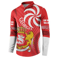 Georgia Independence Day Button Sweatshirt Borjgalo With Coat Of Arms