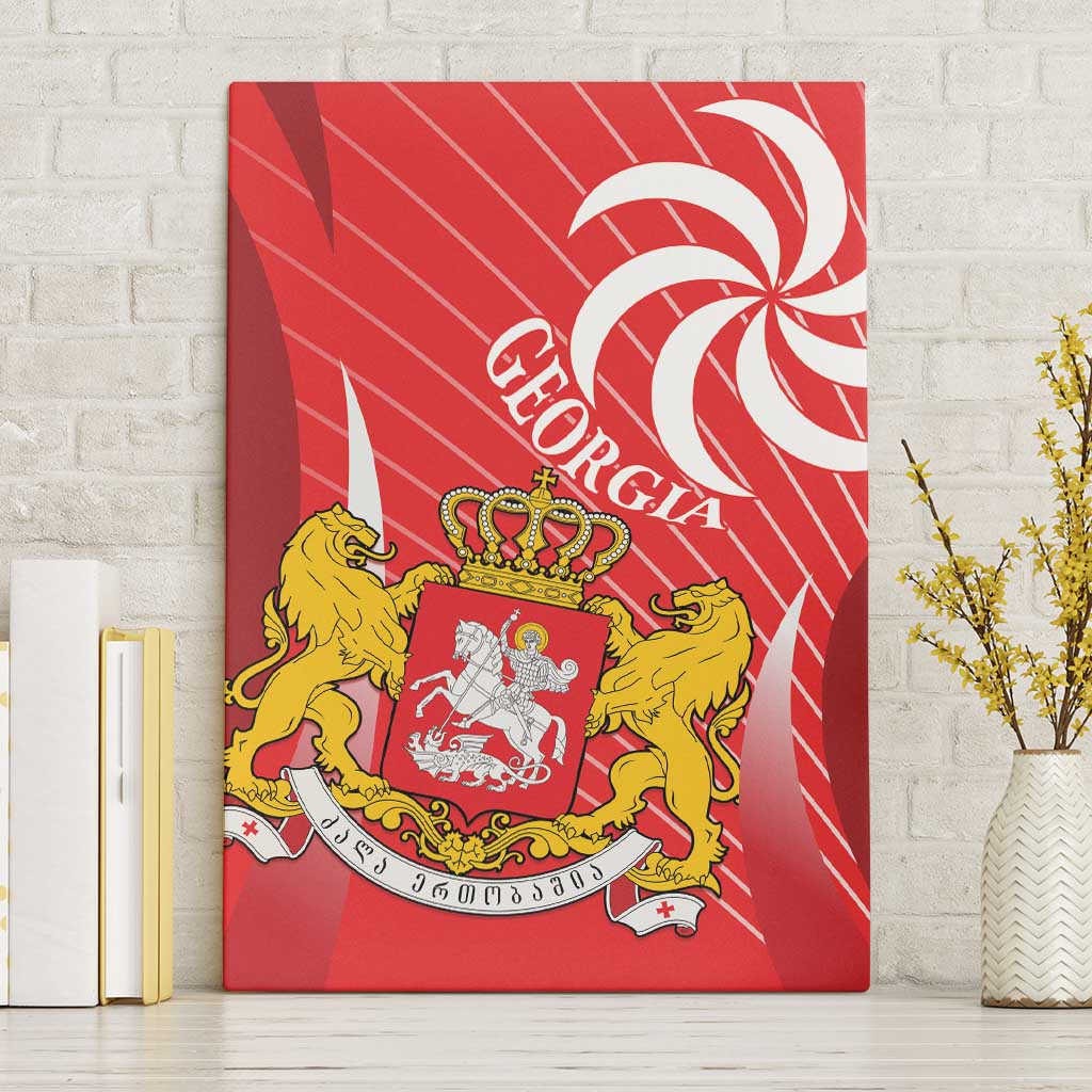 Georgia Independence Day Canvas Wall Art Borjgalo With Coat Of Arms