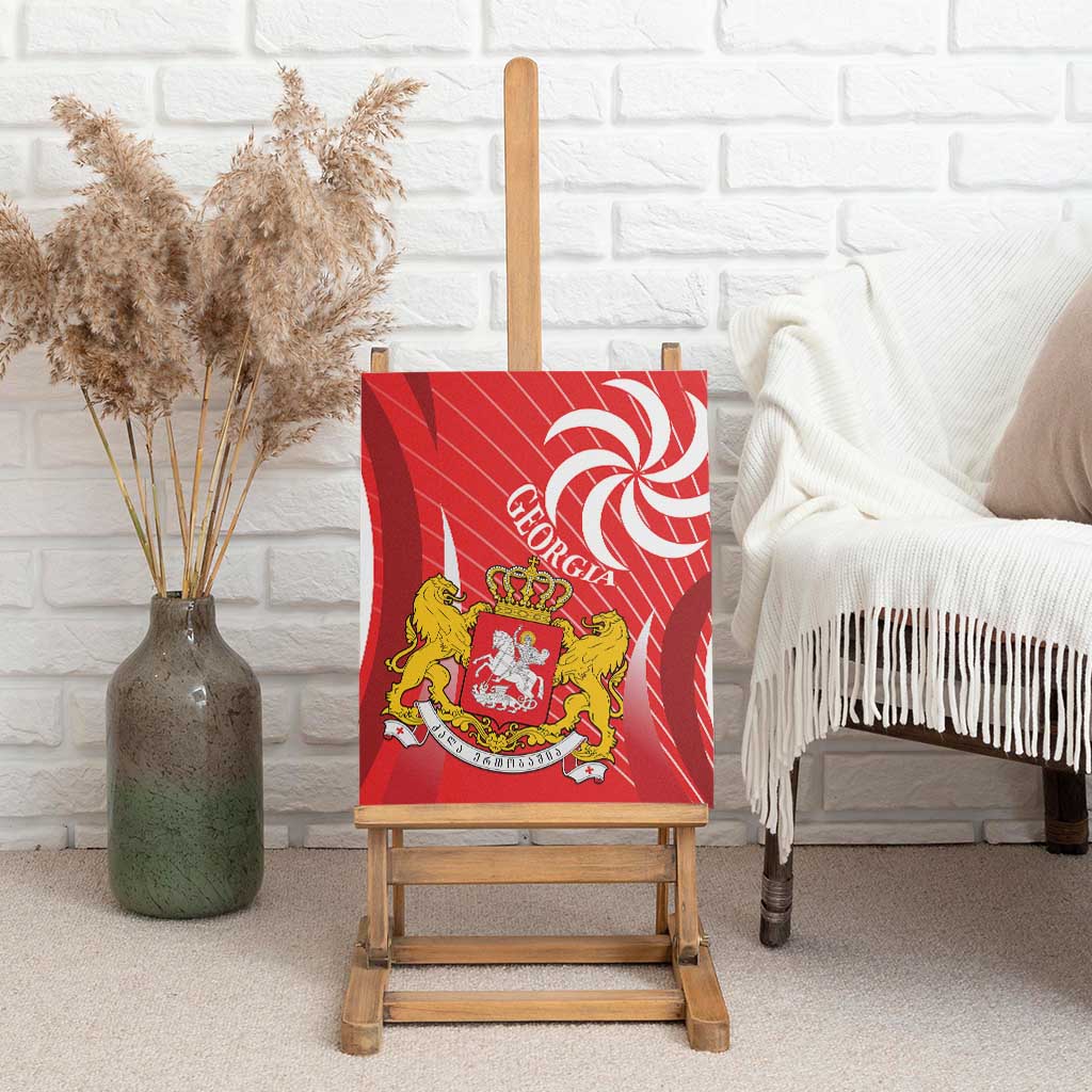 Georgia Independence Day Canvas Wall Art Borjgalo With Coat Of Arms