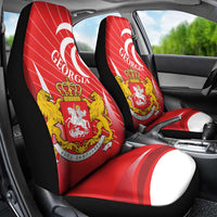 Georgia Independence Day Car Seat Cover Borjgalo With Coat Of Arms
