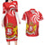 Georgia Independence Day Couples Matching Long Sleeve Bodycon Dress and Hawaiian Shirt Borjgalo With Coat Of Arms