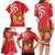 Georgia Independence Day Family Matching Long Sleeve Bodycon Dress and Hawaiian Shirt Borjgalo With Coat Of Arms