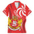 Georgia Independence Day Family Matching Mermaid Dress and Hawaiian Shirt Borjgalo With Coat Of Arms
