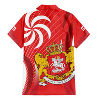 Georgia Independence Day Family Matching Mermaid Dress and Hawaiian Shirt Borjgalo With Coat Of Arms