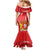 Georgia Independence Day Family Matching Mermaid Dress and Hawaiian Shirt Borjgalo With Coat Of Arms