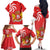 Georgia Independence Day Family Matching Off The Shoulder Long Sleeve Dress and Hawaiian Shirt Borjgalo With Coat Of Arms