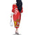 Georgia Independence Day Family Matching Off The Shoulder Long Sleeve Dress and Hawaiian Shirt Borjgalo With Coat Of Arms
