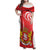 Georgia Independence Day Family Matching Off Shoulder Maxi Dress and Hawaiian Shirt Borjgalo With Coat Of Arms