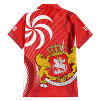 Georgia Independence Day Family Matching Puletasi and Hawaiian Shirt Borjgalo With Coat Of Arms