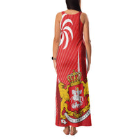 Georgia Independence Day Family Matching Tank Maxi Dress and Hawaiian Shirt Borjgalo With Coat Of Arms