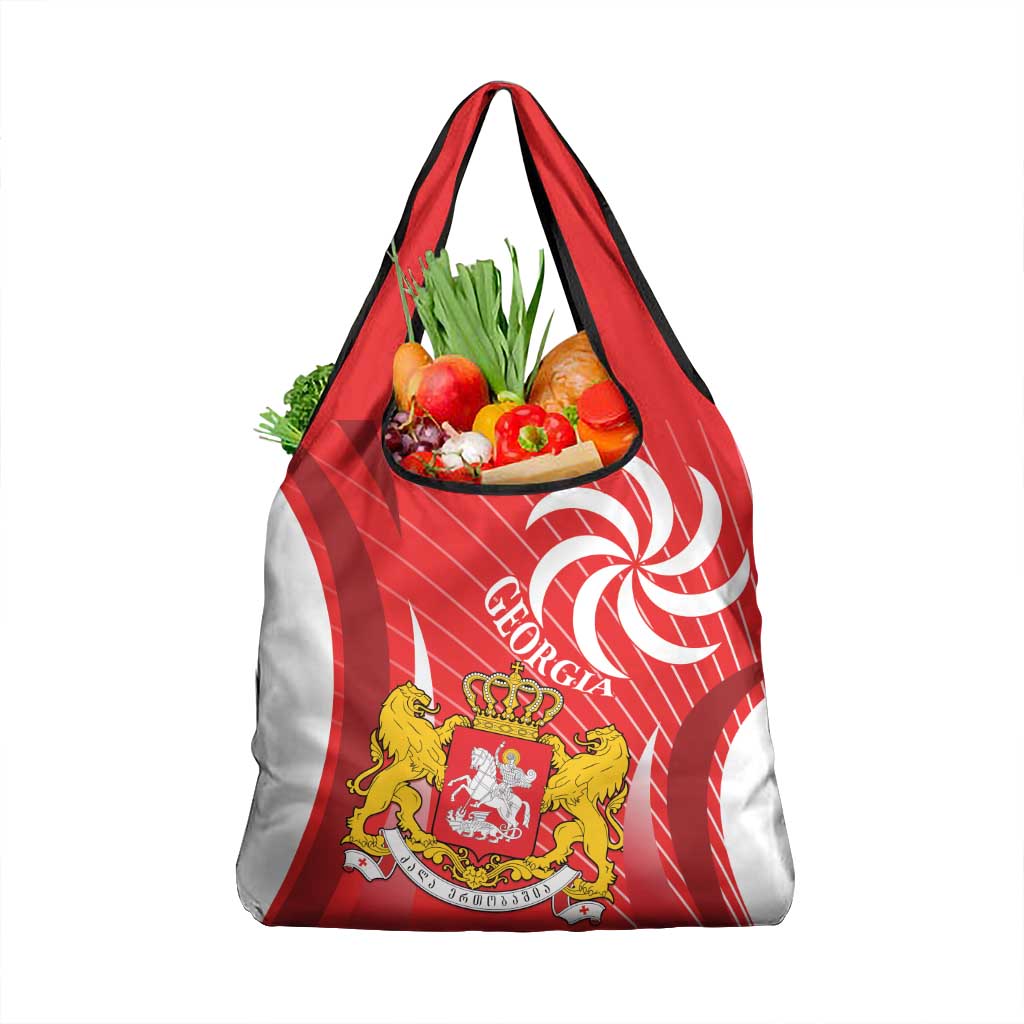 Georgia Independence Day Grocery Bag Borjgalo With Coat Of Arms