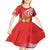 Georgia Independence Day Kid Short Sleeve Dress Borjgalo With Coat Of Arms