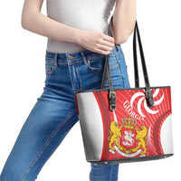 Georgia Independence Day Leather Tote Bag Borjgalo With Coat Of Arms