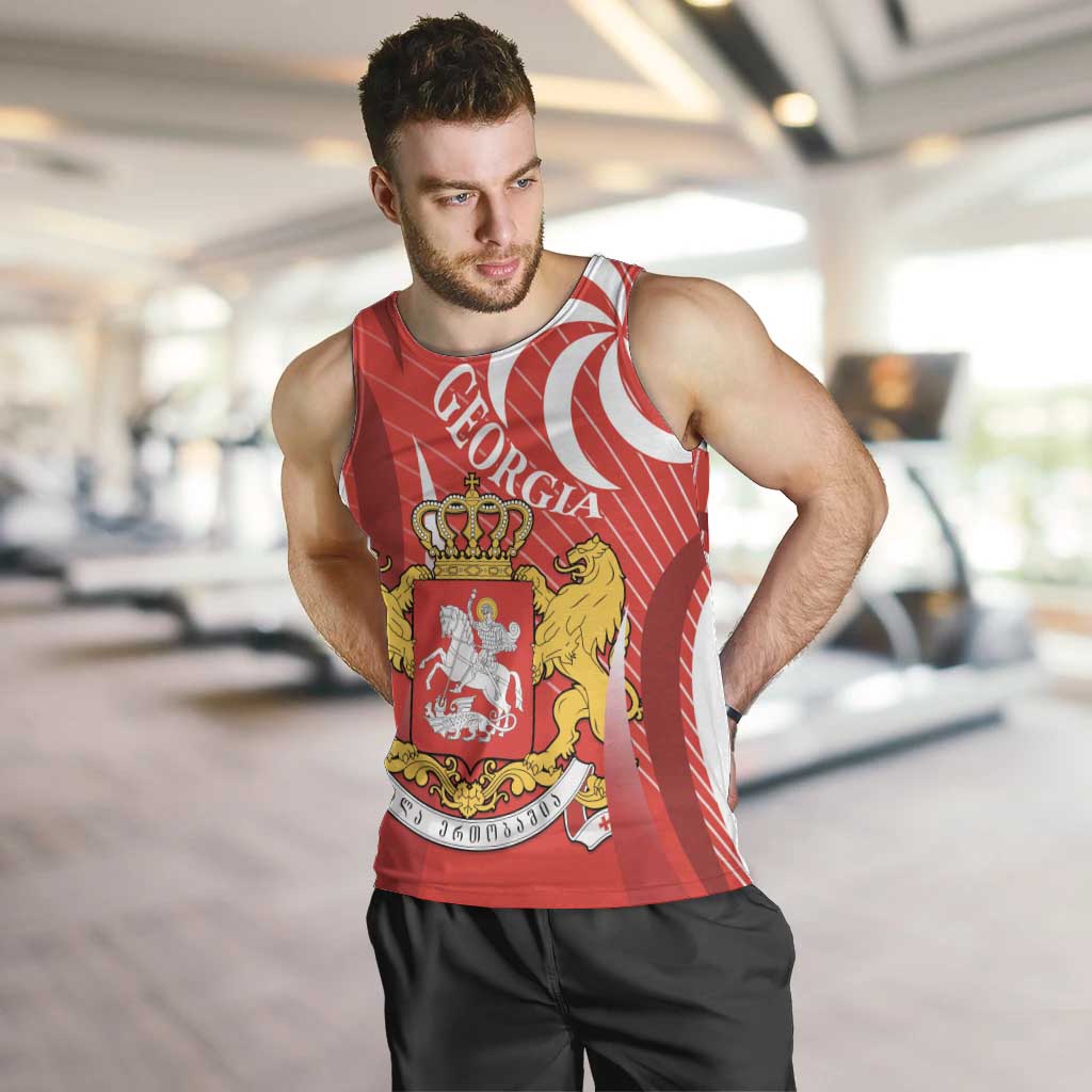 Georgia Independence Day Men Tank Top Borjgalo With Coat Of Arms