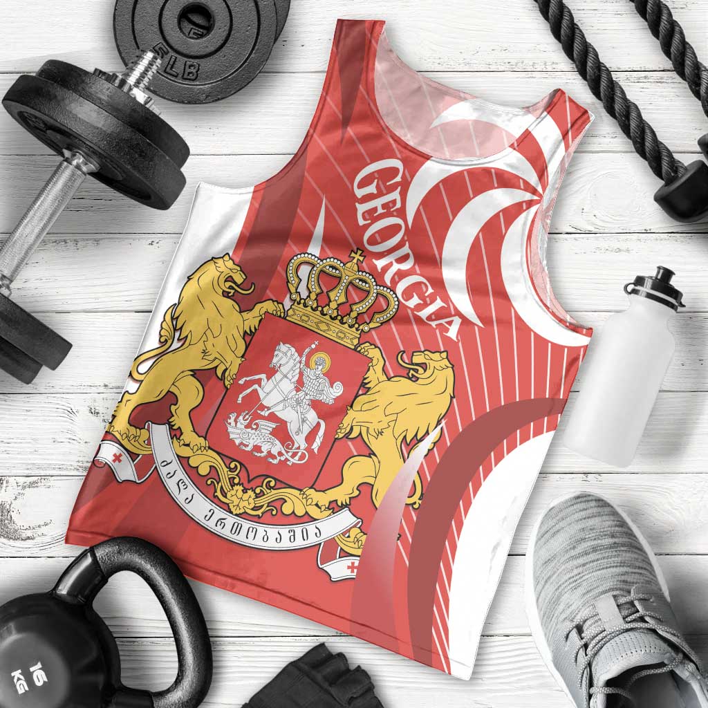 Georgia Independence Day Men Tank Top Borjgalo With Coat Of Arms