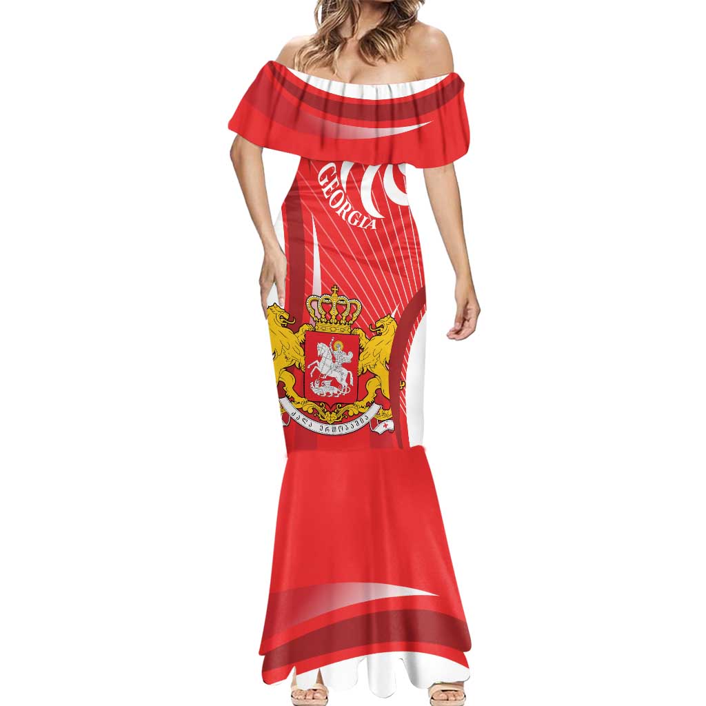Georgia Independence Day Mermaid Dress Borjgalo With Coat Of Arms