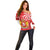 Georgia Independence Day Off Shoulder Sweater Borjgalo With Coat Of Arms