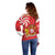 Georgia Independence Day Off Shoulder Sweater Borjgalo With Coat Of Arms