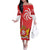 Georgia Independence Day Off The Shoulder Long Sleeve Dress Borjgalo With Coat Of Arms